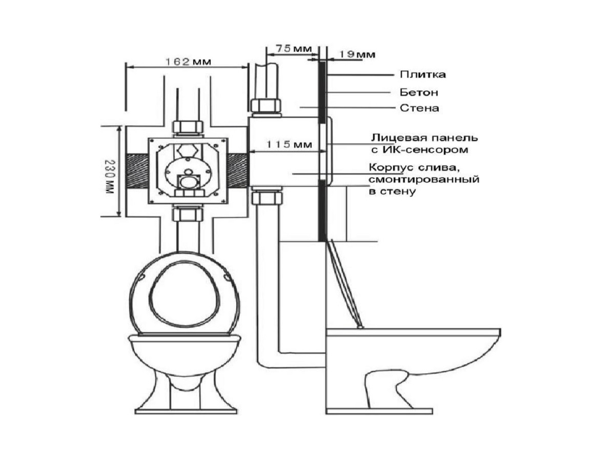 Устройство автоматического слива воды для унитаза KG7431